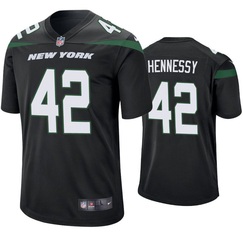 Men New York Jets #42 Thomas Hennessy Nike Black Game NFL Jersey->new york jets->NFL Jersey